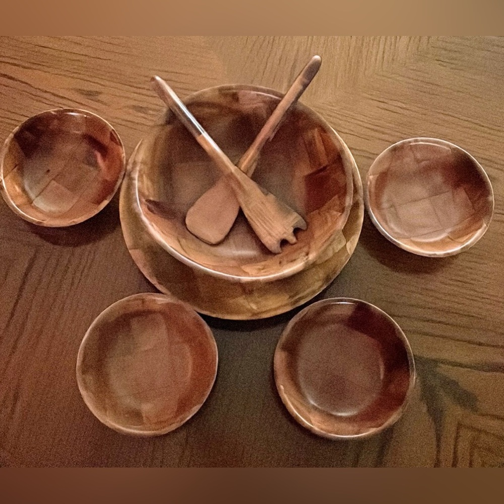 Vintage Wooden Salad Set 🥬
